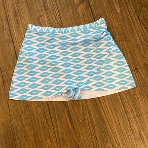 NWOT blue print bathing suit skirt